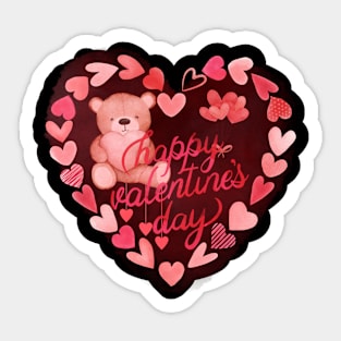 cute bear happy valentine's day Sticker